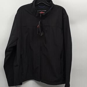 Hawk & Co. Men's NWT Athletic Black Stretch Soft Shell Performance Jacket 2XL